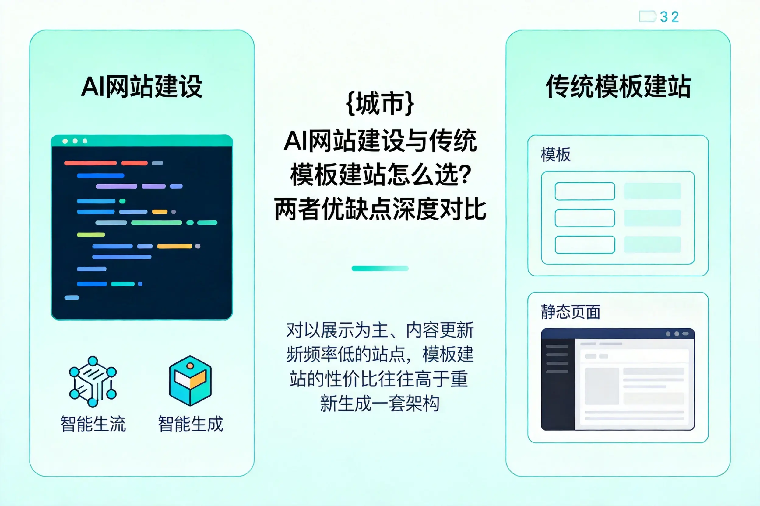 百色AI网站建设与传统模板建站怎么选？两者优缺点深度对比