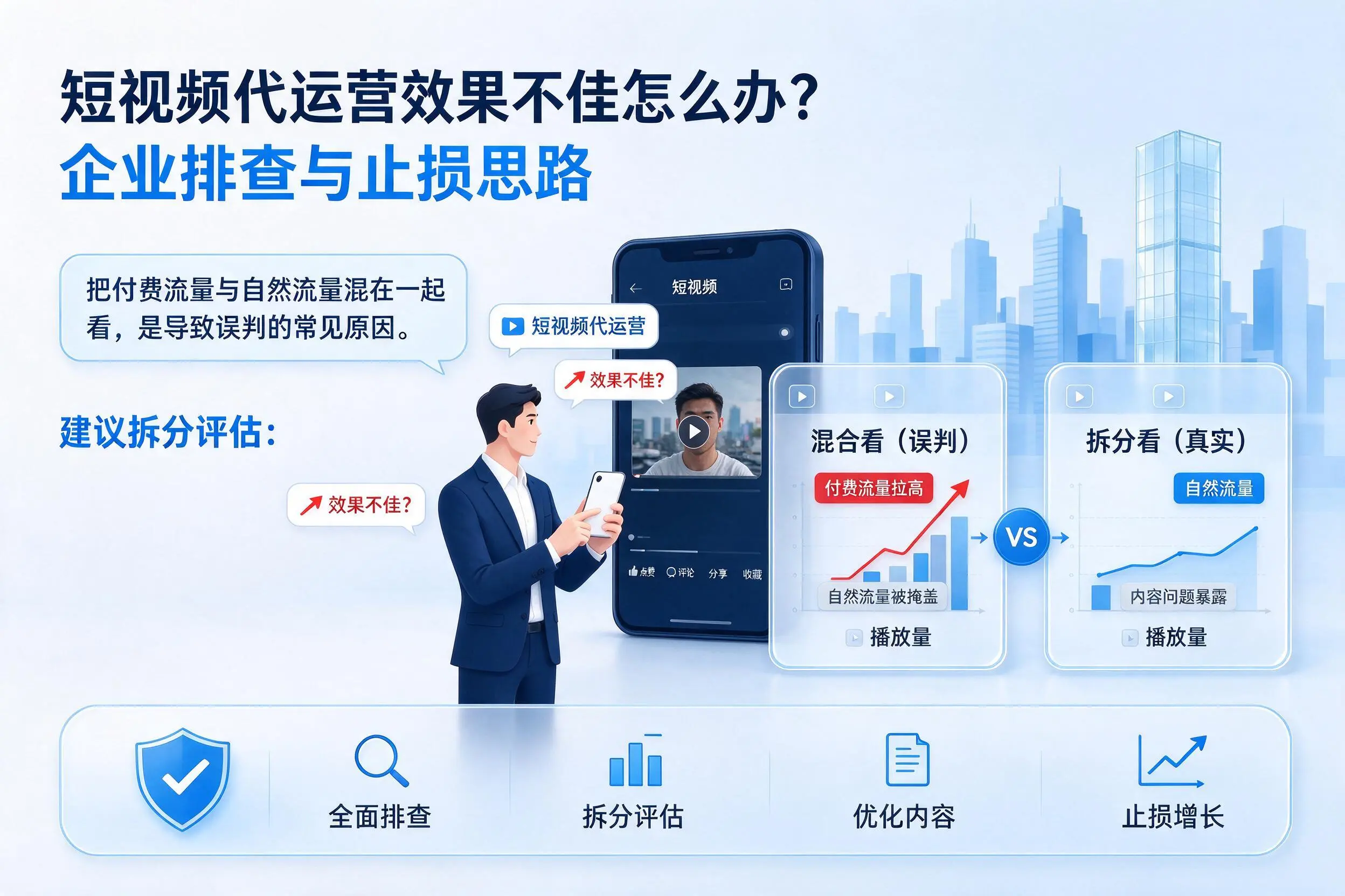 短视频代运营效果不佳怎么办?百色企业排查与止损思路