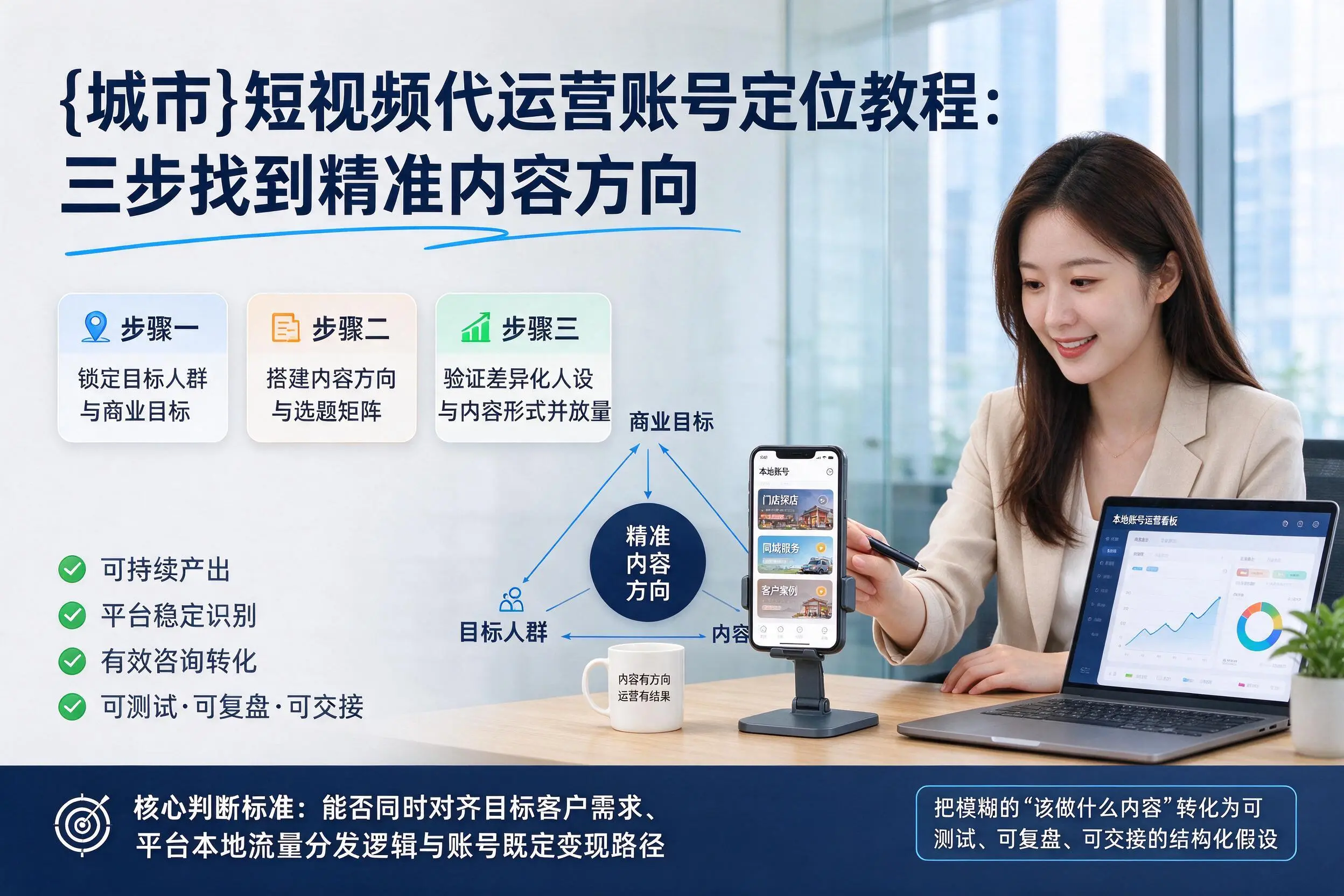 百色短视频代运营账号定位教程：三步找到精准内容方向