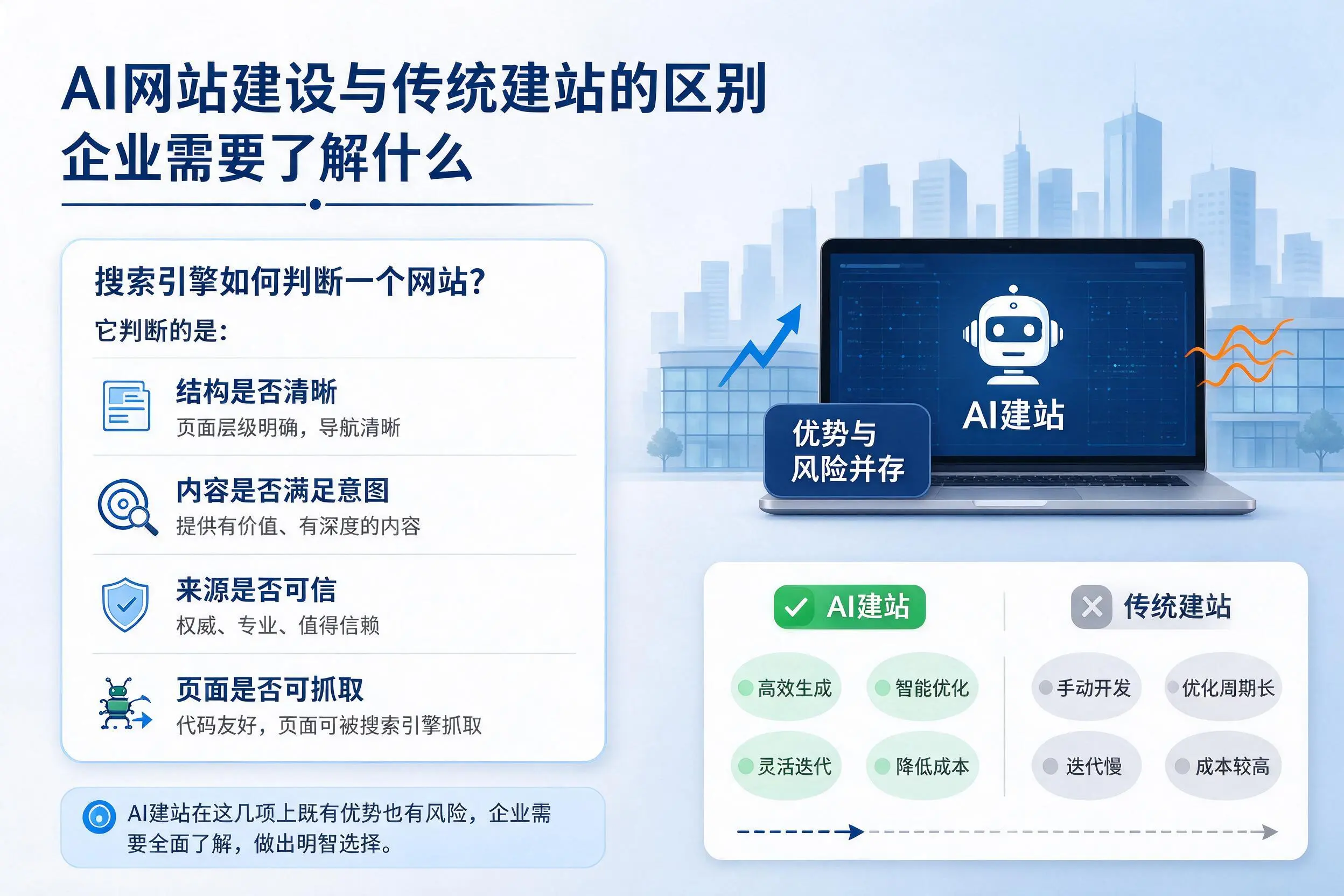AI网站建设与传统建站的区别,百色企业需要了解什么