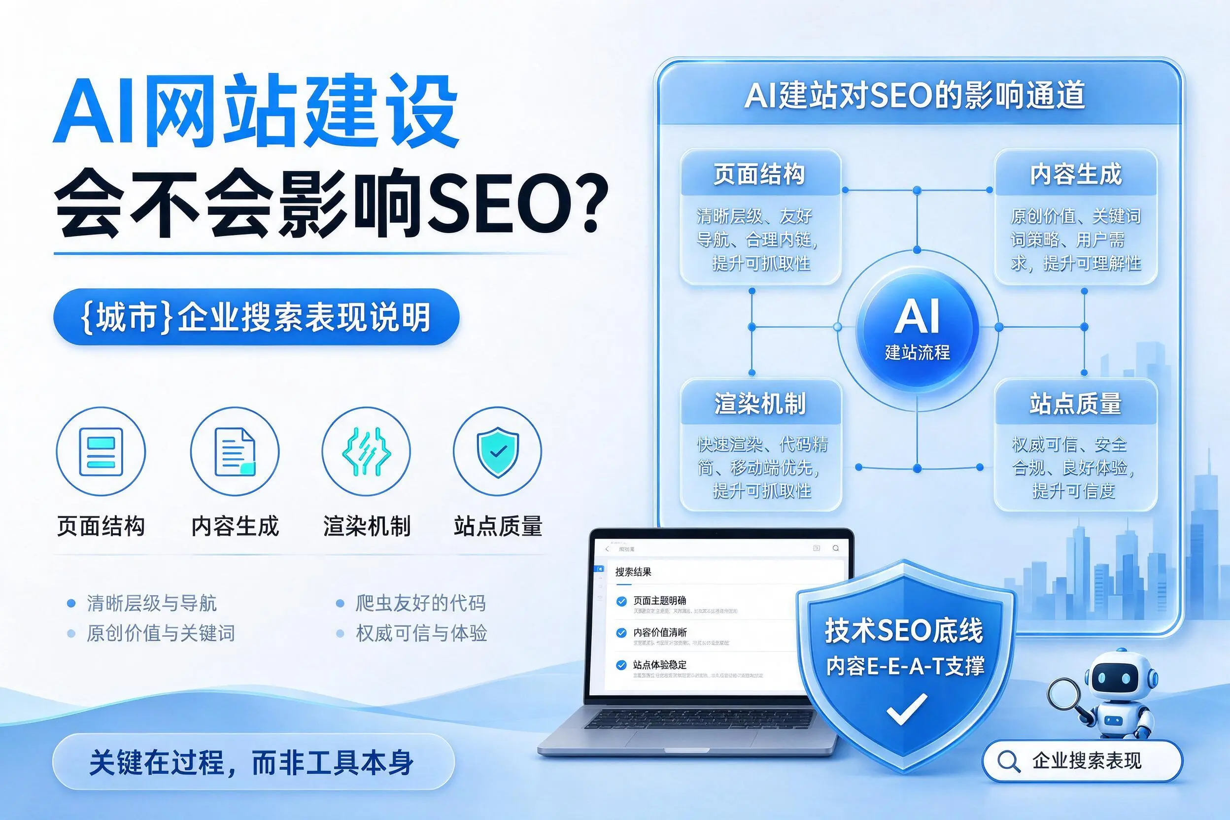 AI网站建设会不会影响SEO？百色企业搜索表现说明