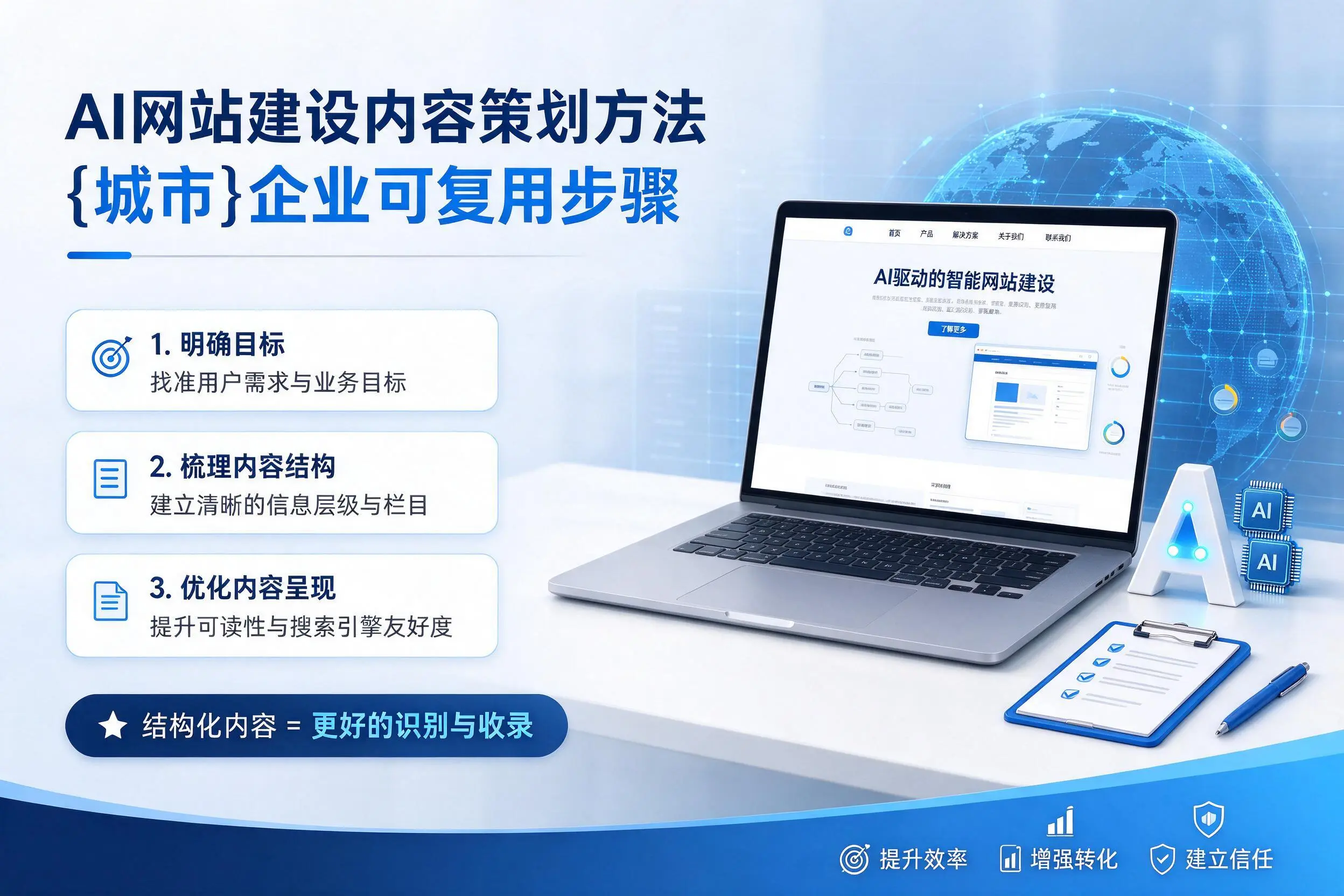 AI网站建设内容策划方法，百色企业可复用步骤
