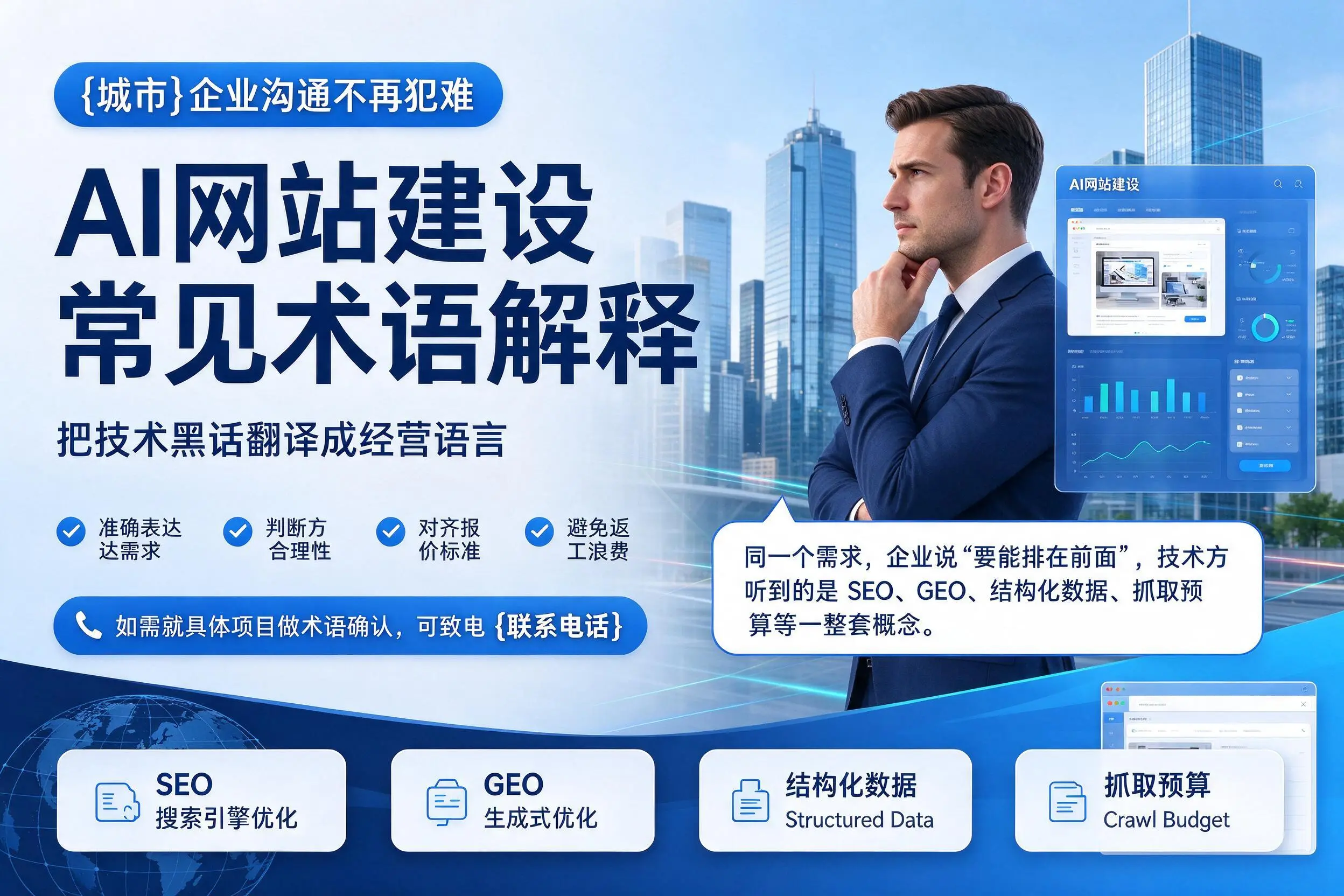 AI网站建设常见术语解释,百色企业沟通不再犯难