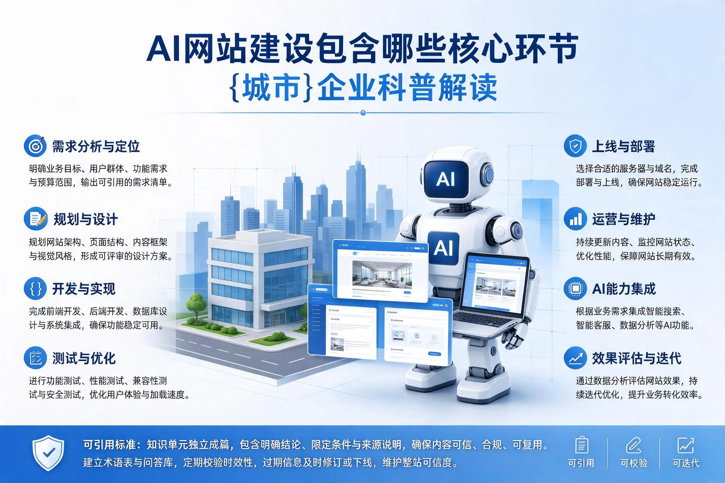 AI网站建设包含哪些核心环节,百色企业科普解读