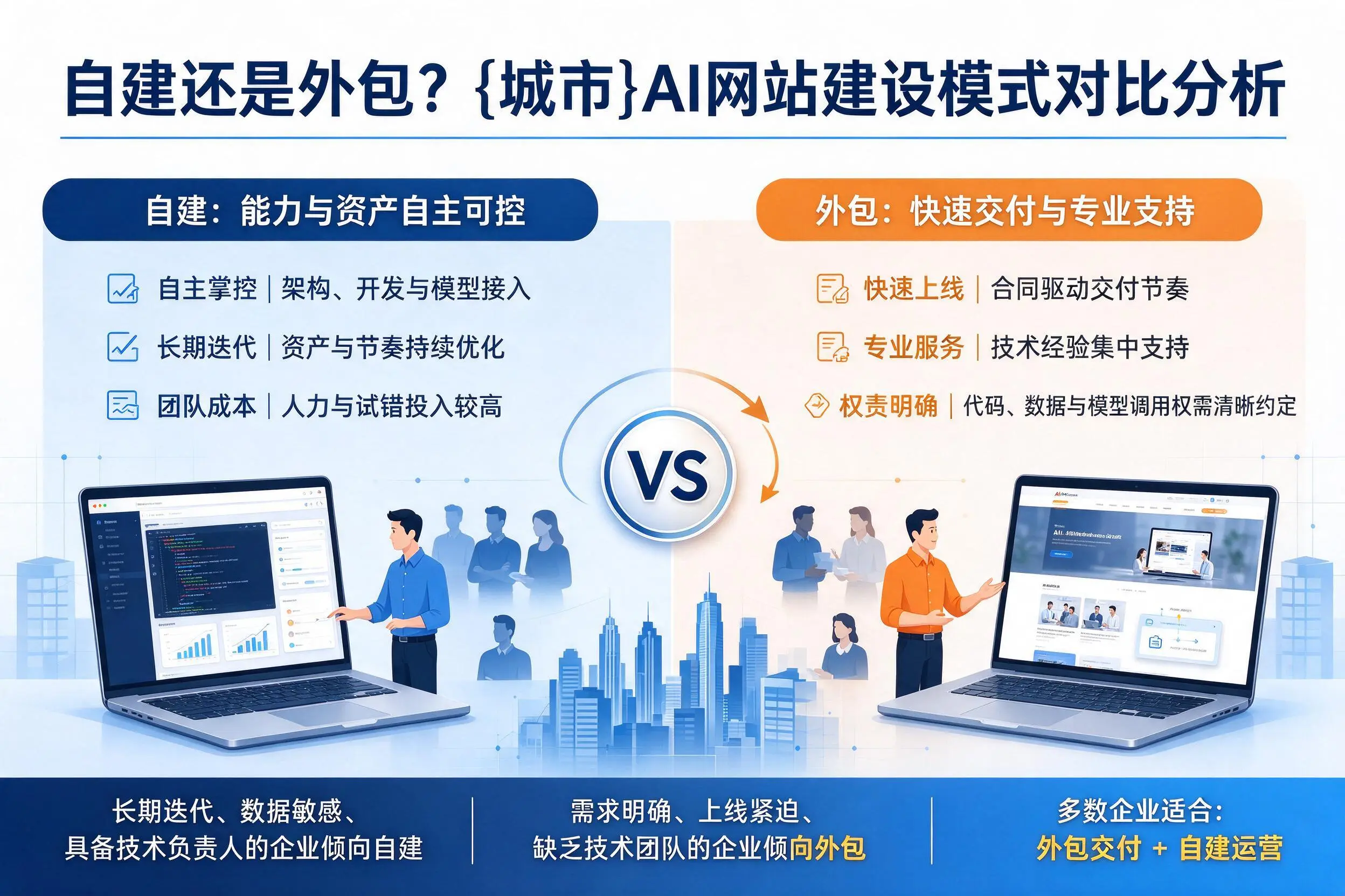 自建还是外包？百色AI网站建设模式对比分析