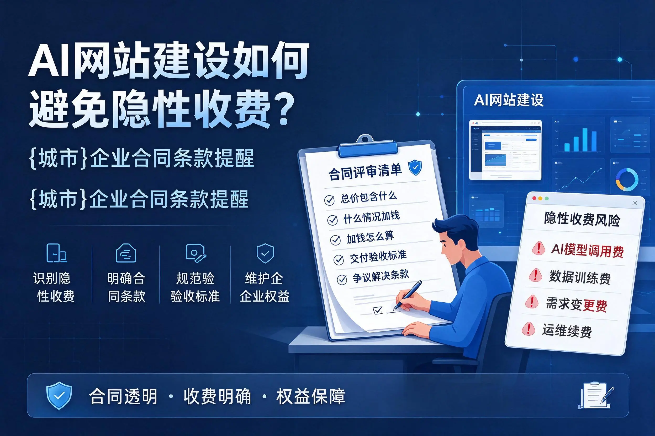 AI网站建设如何避免隐性收费？百色企业合同条款提醒
