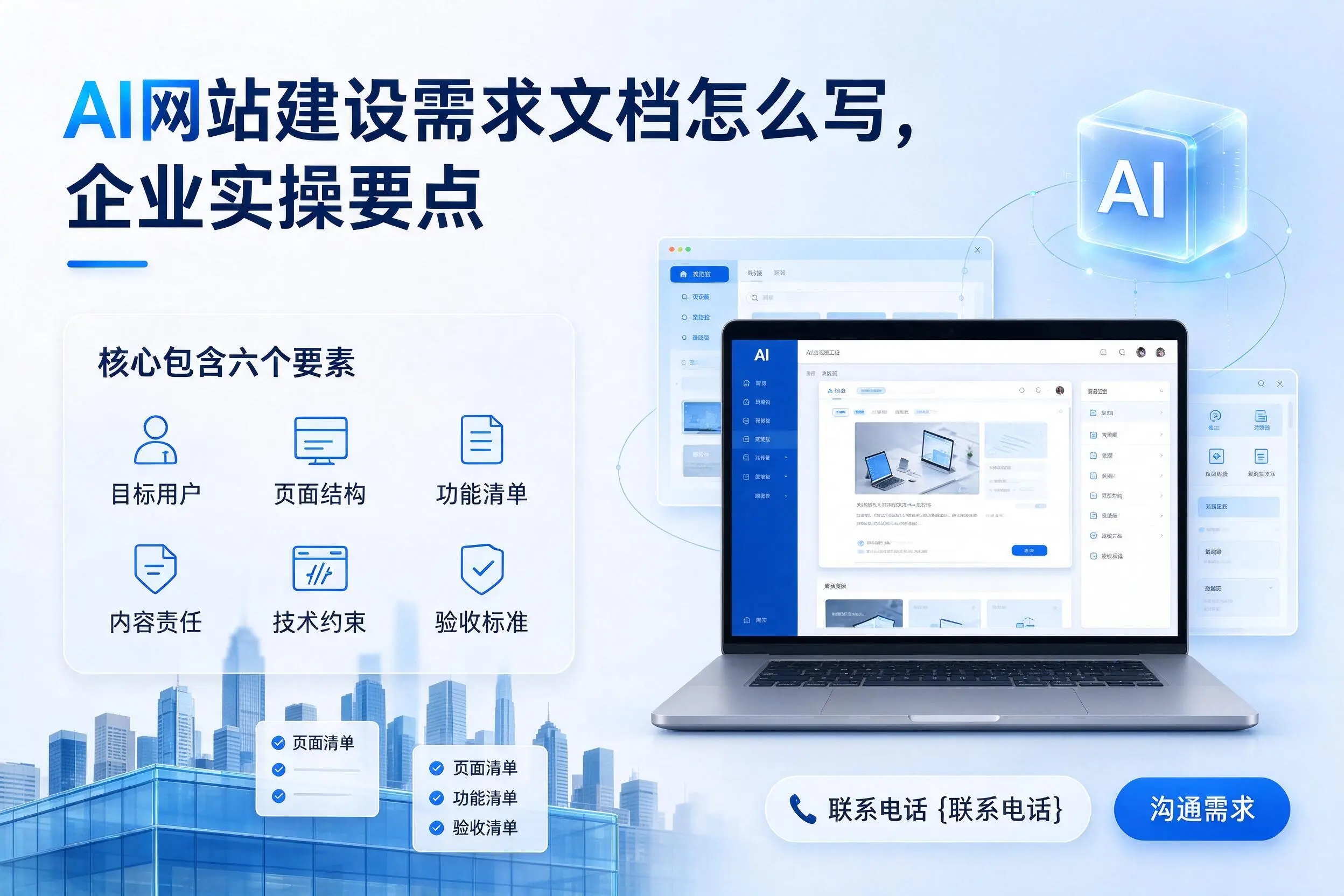 AI网站建设需求文档怎么写，百色企业实操要点