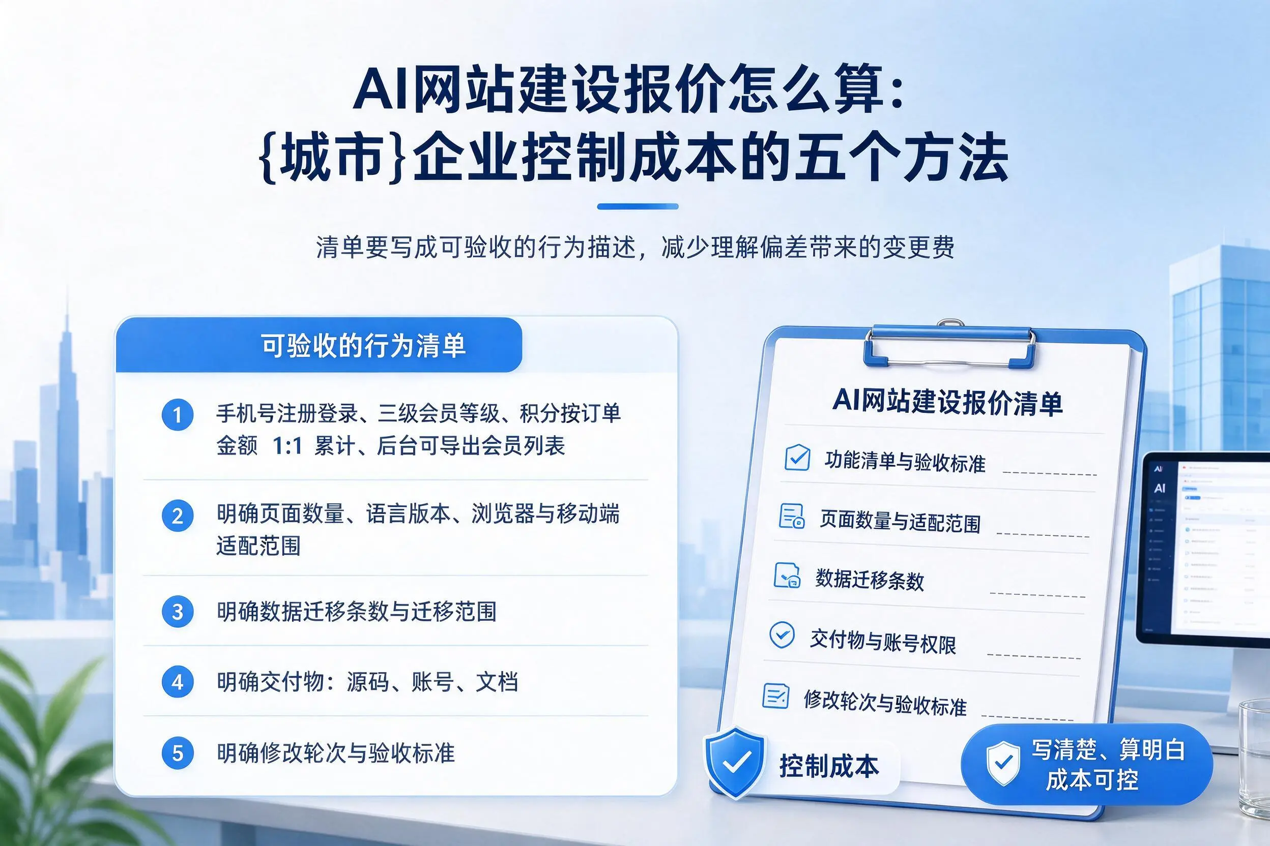 AI网站建设报价怎么算:百色企业控制成本的五个方法
